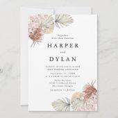 Invitation Aquarelle Tropical Love Floral Mariage (Devant)