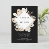 Invitation Aquarelle Tropical Love Floral Mariage (Debout devant)