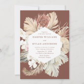 Invitation Aquarelle Tropical Love Floral Mariage (Devant)
