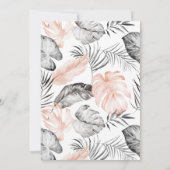 Invitation Aquarelle Tropical Palm Feuille Fête des mariées (Dos)