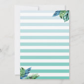 Invitation Aquarelle Tropical Pineapple Beach Graduation (Dos)