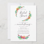 Invitation Aquarelle Tropical Summer Beach Fête des mariées (Devant)