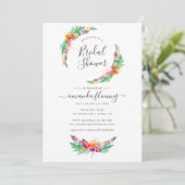 Invitation Aquarelle Tropical Summer Beach Fête des mariées (Debout devant)