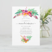 Invitation Aquarelle Tropical Summer Beach Fête des mariées (Debout devant)