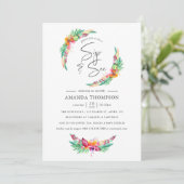 Invitation Aquarelle Tropical Summer Beach Sip and See (Debout devant)