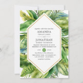 Invitation Aquarelle Tropical Summer Beach Wedding (Devant)
