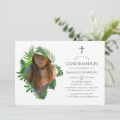 Invitation Aquarelle Tropical Summer Confirmation (Debout devant)