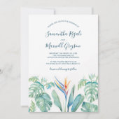 Invitation Aquarelle tropicale (Devant)