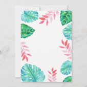 Invitation Aquarelle tropicale (Dos)