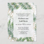 Invitation Aquarelle tropicale (Devant / Derrière)