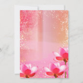 Invitation Aquarelle tropicale Boho Lotus Baby shower floral (Dos)