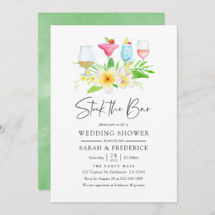 Invitation Aquarelle tropicale exotique Floral Stock du bar