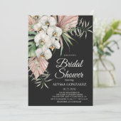 Invitation Aquarelle tropicale Fête des mariées florale (Debout devant)