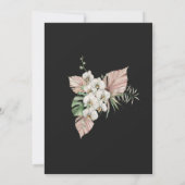 Invitation Aquarelle tropicale Fête des mariées florale (Dos)