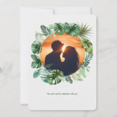 Invitation Aquarelle tropicale | FÊTE DES MARIÉES MARIAGE (Dos)