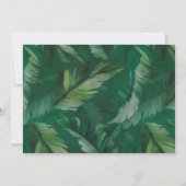 Invitation Aquarelle tropicale Feuille Fête des mariées or (Dos)