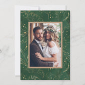 Invitation Aquarelle Tropicale Feuille Mariage d'or Photo (Dos)
