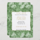 Invitation Aquarelle tropicale Feuilles verts Anniversaire (Devant / Derrière)