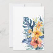 Invitation Aquarelle tropicale Florale été Couples Douche (Dos)