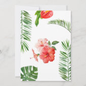 Invitation Aquarelle Tropicale Florale Frame Bébé Brunch (Dos)