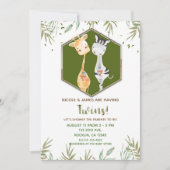 Invitation Aquarelle tropicale Giraffe & Baby shower Zèbre (Devant)