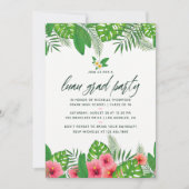 Invitation Aquarelle tropicale Luau Graduation Party Photo (Devant)