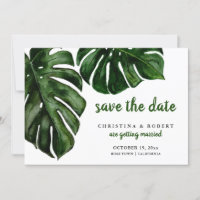 Aquarelle Tropicale Monstera Vert Enregistrer La D