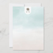 Invitation Aquarelle tropicale Palmiers Aloha Baby shower (Dos)