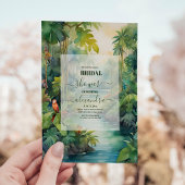 Invitation Aquarelle tropicale Palmiers Boho Fête des mariées