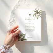 Invitation Aquarelle tropicale Palmiers Boho Mariage Photo