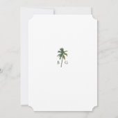 Invitation Aquarelle tropicale Palms & Mariage de plage (Dos)