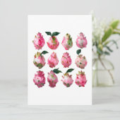 Invitation Aquarelle Tropicale Pitaya (Debout devant)