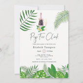 Invitation Aquarelle tropicale Pop Fizz Clink (Devant)