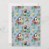 Invitation Aquarelle tropicale Toucan Mariage virtuel (Dos)