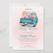 Invitation Aquarelle Truck Sweets Drive Par Baby shower (Devant)