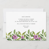 Invitation Aquarelle, tu seras ma servante d'honneur (Dos)