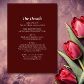 Invitation Aquarelle Tulipes Rouges Ressort Tout en un Mariag