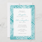 Invitation Aquarelle turquoise Bali Boho Mariage (Devant)
