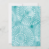 Invitation Aquarelle turquoise Bali Boho Mariage (Dos)
