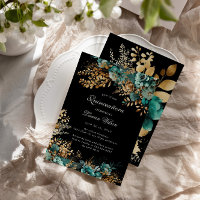 Aquarelle Turquoise or Floral Quinceanera
