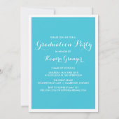 Invitation Aquarelle turquoise superposition photo (Dos)