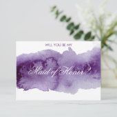 Invitation Aquarelle ultra violette tu seras ma (Debout devant)