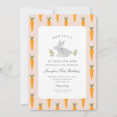 Invitation Aquarelle Un lapin devient un anniversaire (Devant)