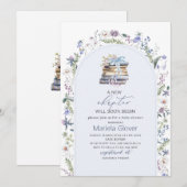 Invitation Aquarelle Un nouveau chapitre commence le Baby sho (Devant / Derrière)