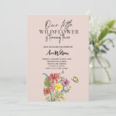 Invitation aquarelle un petit anniversaire fleur sauvage (Debout devant)