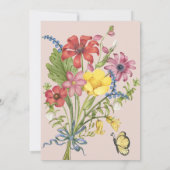 Invitation aquarelle un petit anniversaire fleur sauvage (Dos)