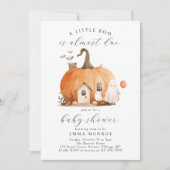 Invitation Aquarelle Un Petit Boo Est Presque Dû Baby shower (Devant)