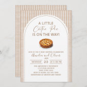 Invitation Aquarelle Un petit gâteau est sur le chemin bébé s (Devant / Derrière)