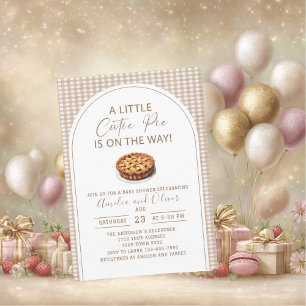 Invitation Aquarelle Un petit gâteau est sur le chemin bébé s