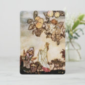 Invitation Aquarelle "Un plat de pommes" par Arthur Rackham (Debout devant)